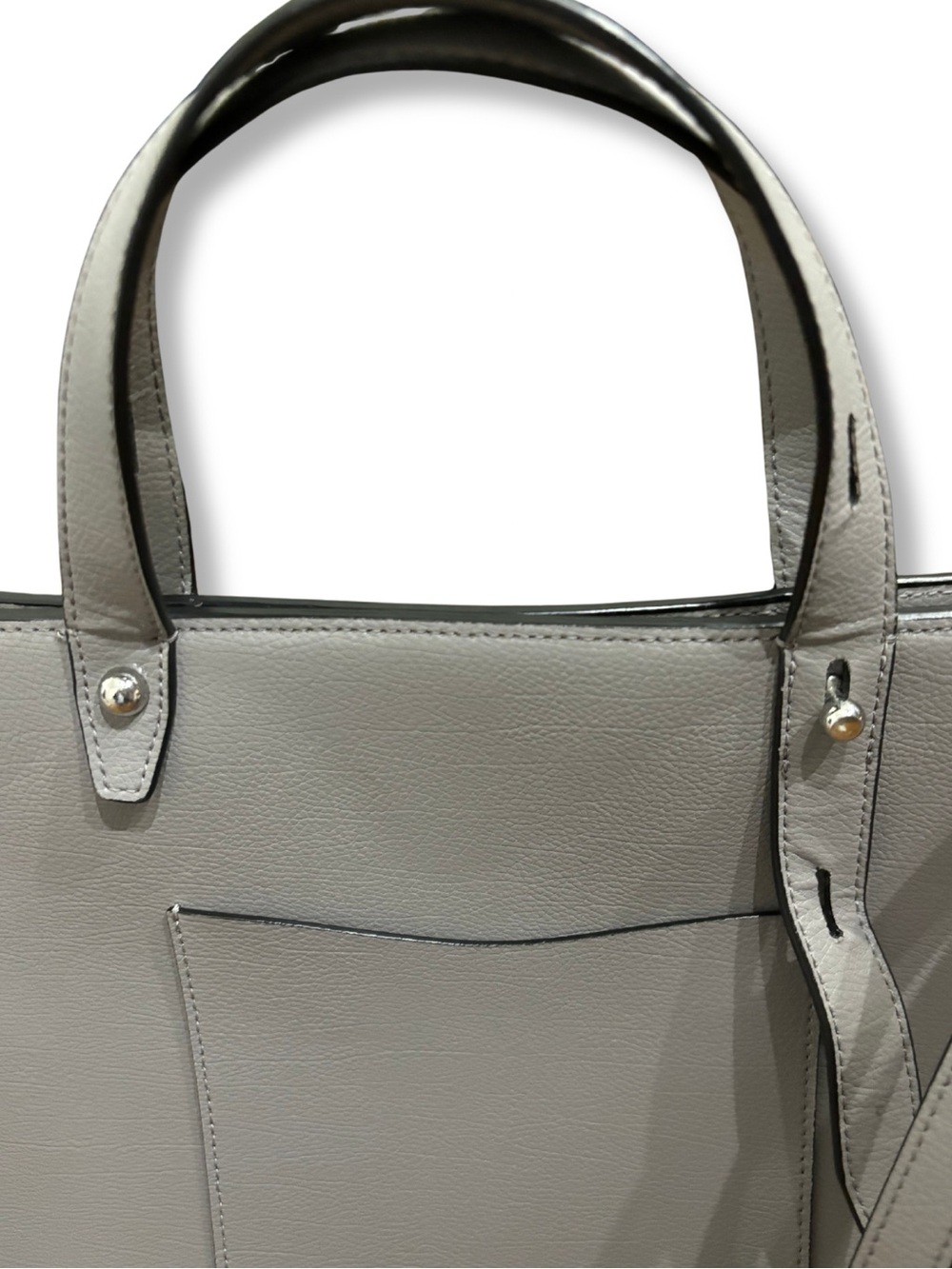 Rebecca Minkoff Light Gray Tote Bag Large Structured Carryall - Picture 6 of 13